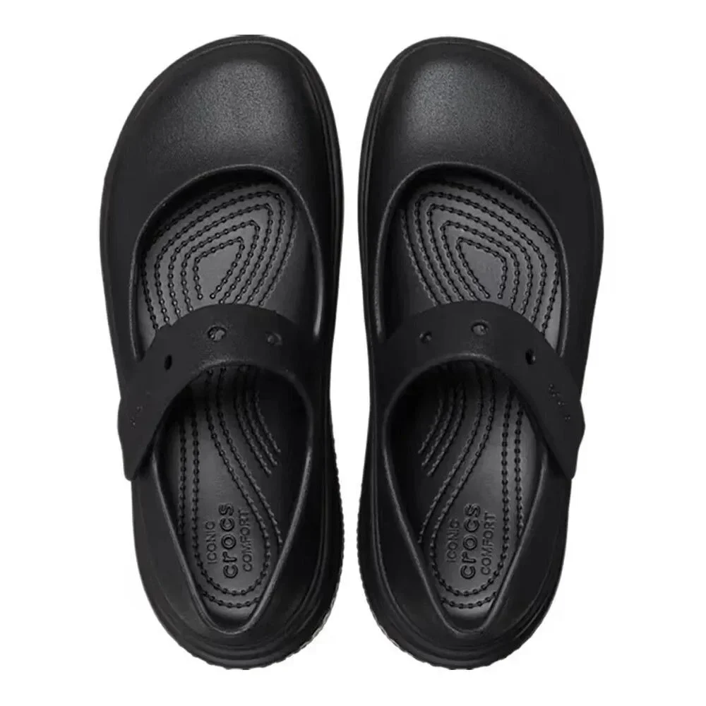 New Womens CROCS STOMP MARY JANE SANDAL 209939-060 BLACK US SIZE W 7 - Picture 6 of 8